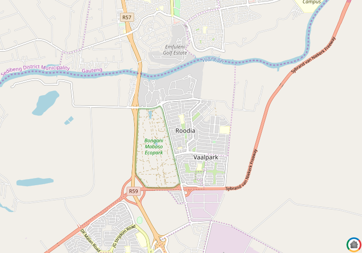 Map location of Roodia